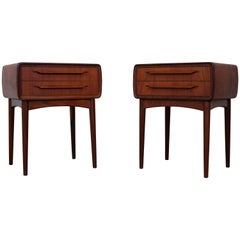 Rare Pair of Nightstands in Teak by Johannes Andersen