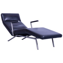 Laauser Designer Chair Leather Black Function Sofa Chaise Longue