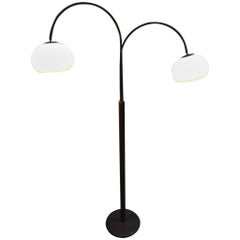 1970s Retro Vintage Lámpara de pie de dos luces en forma de seta Dijkstra independiente