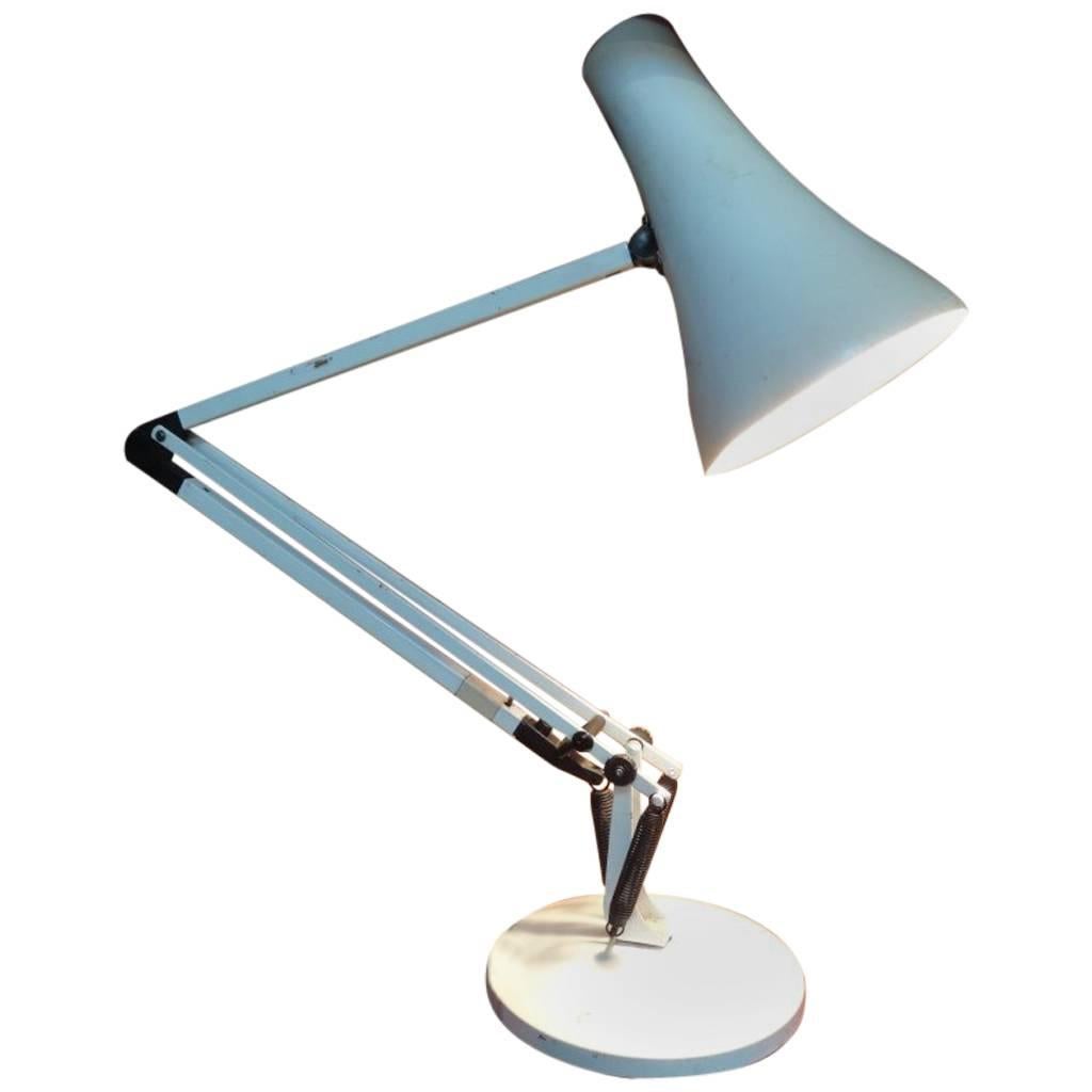 Weiße Anglepoise-Lampe in Weiß, entworfen von George Carwardine für Herbert Terry