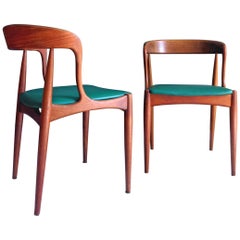 Uldum Denmark Model 16 by Johannes Andersen Dining Teak Chairs , Set of 2, 1960s