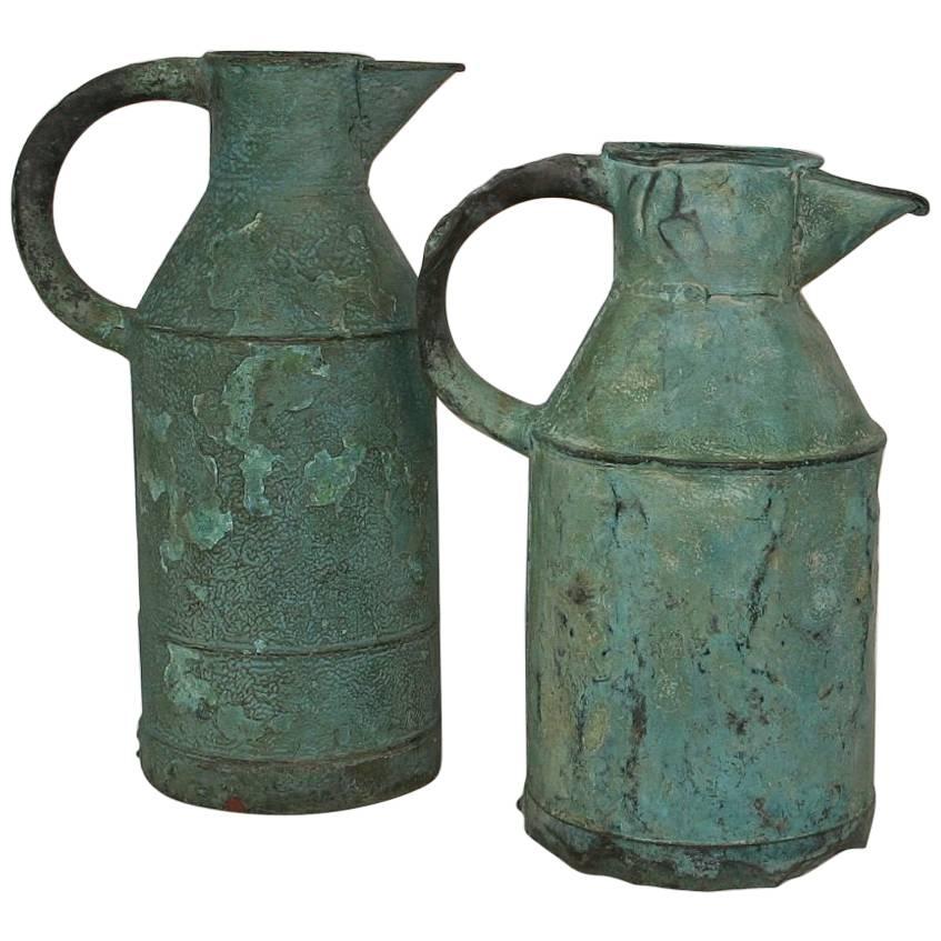 Pair of 19th Century, French Copper Water Jugs