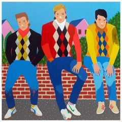 'The Casuals' Portrait Painting by Alan Fears Pop Art Fashion 1980s