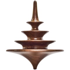 Small Tree Elemental Spinning Top in Oiled Walnut by Alvaro Uribe for Wooda