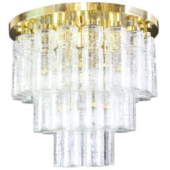 1 of 2 Large Limburg Glass Chandelier, Germany, 1960s