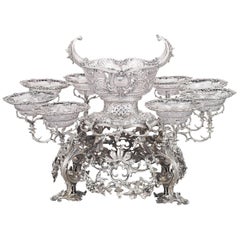 18th Century George II Silver Epergne by Thomas Gilpin