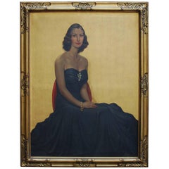 Alfred Schollaert, belgisches Aristokratisches Porträt, Ölgemälde