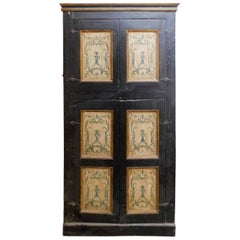 Antique Lacquered Wall Cabinet