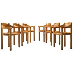 Rainer Daumiller Set of Six Pine Dining Chairs