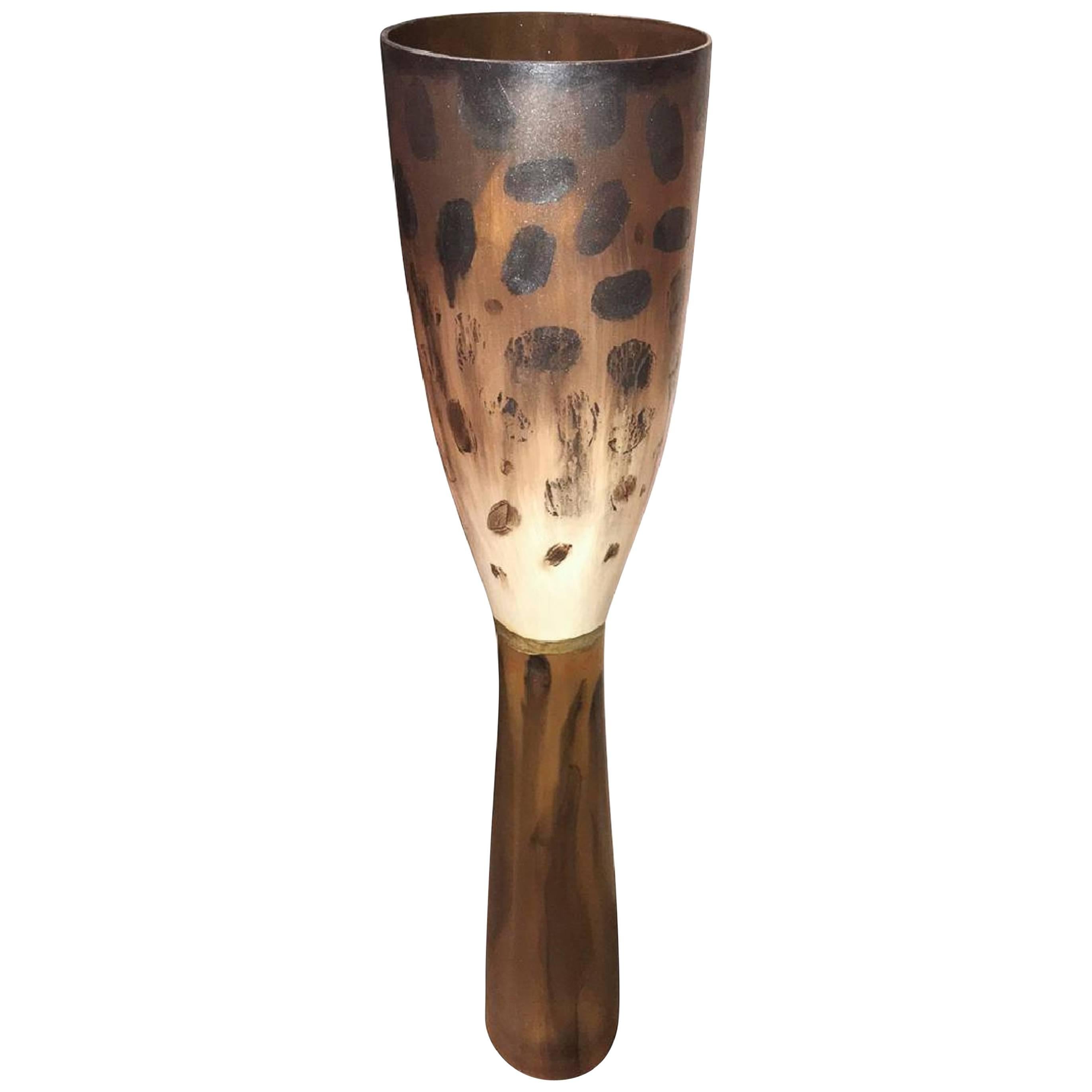 Large Mid-Century Modern French Art Glass Vase