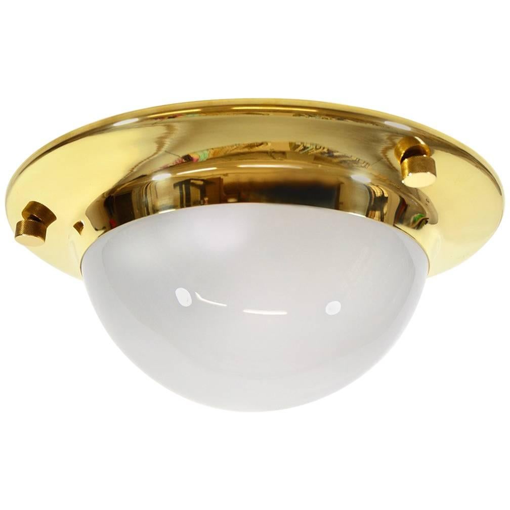 Luigi Caccia Dominioni Azucena Lsp6 "Tommy" Ceiling or Wall Brass Lamp For Sale