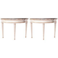 Pair of Louis XVI Style Console Tables in the Taste of Maison Jansen