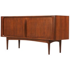 Danish Modern Tambour-Door Credenza by Bernhard Pedersen and Son