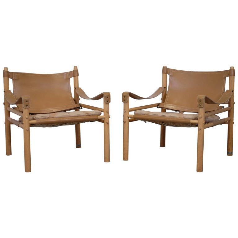 Pair of Arne Norell "Sirocco" Safari Chairs, 1964 For Sale