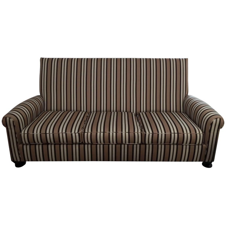 Donghia St. James Striped Sofa For Sale at 1stDibs