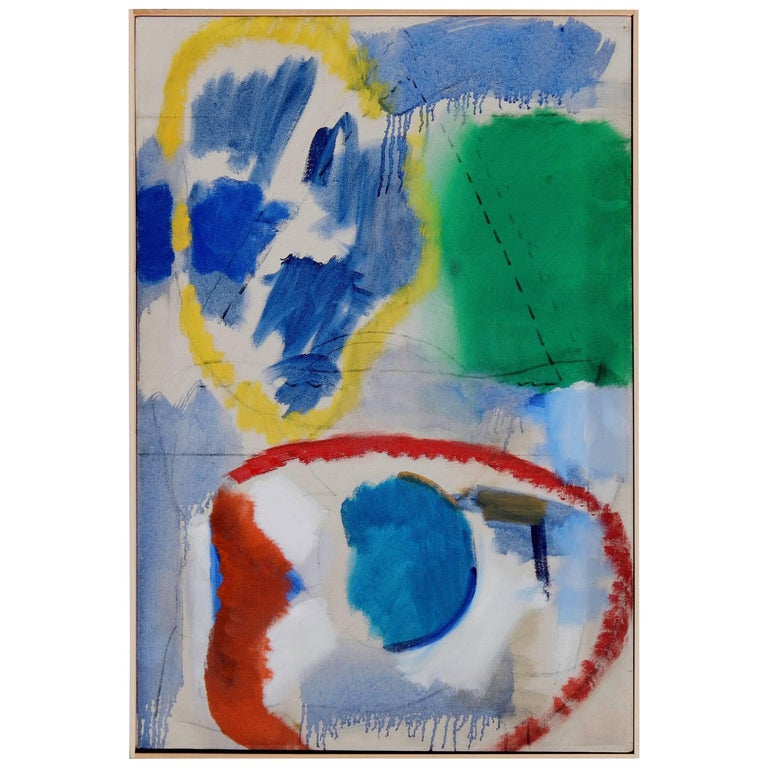 Fred Mitchell Original Abstract Expressionist Oil Painting, 1960 For Sale