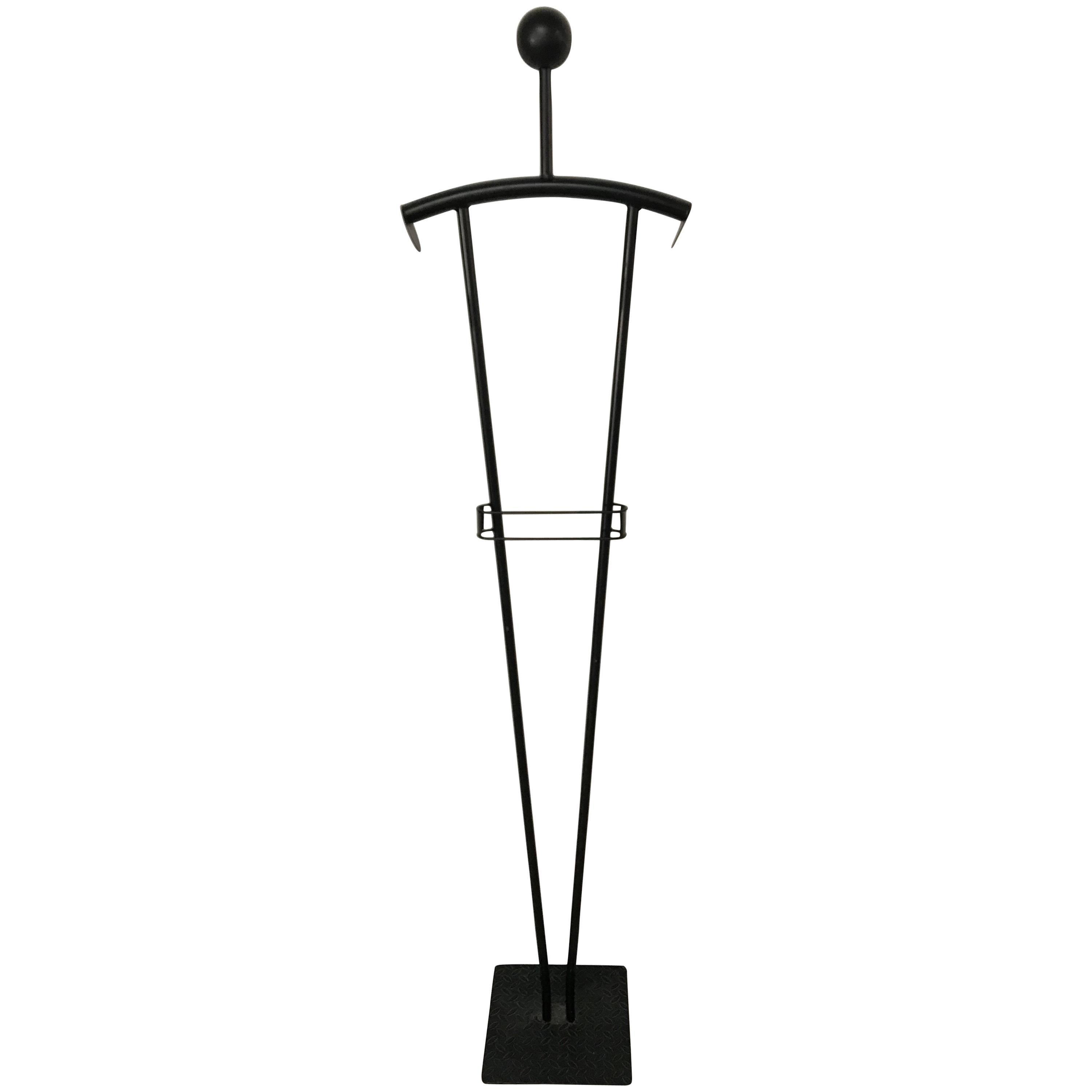 Struttura Due Post Modern Figural Valet Stand or Coat Rack, 1980s
