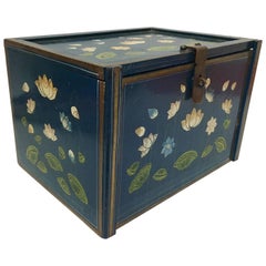 Vintage Hand-Painted Chinoiserie Jewelry Box