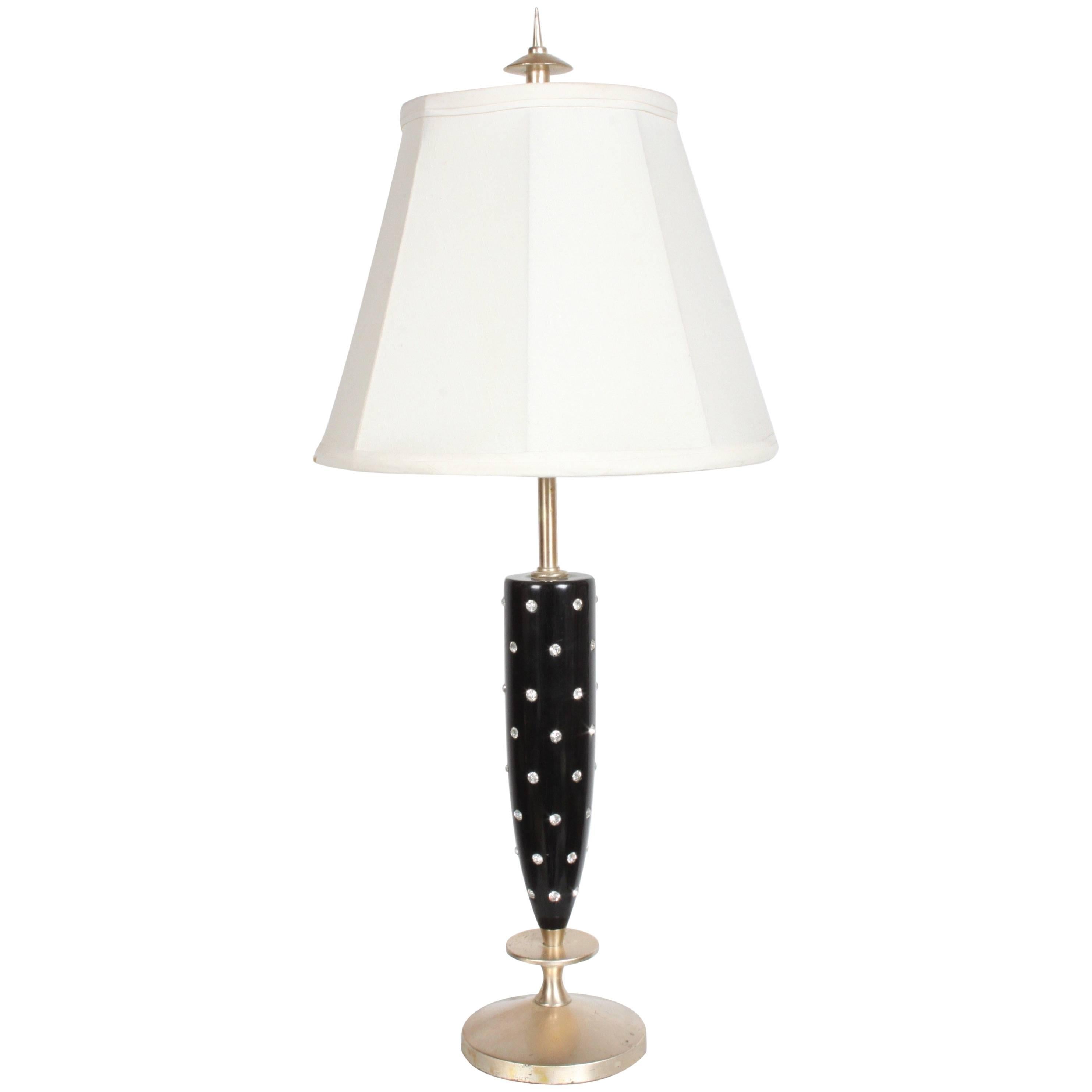 Tommi Parzinger Rhinestone Studded Lamp For Sale
