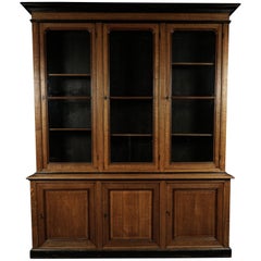 Antique Large Oak Bookcase from France, circa 1880