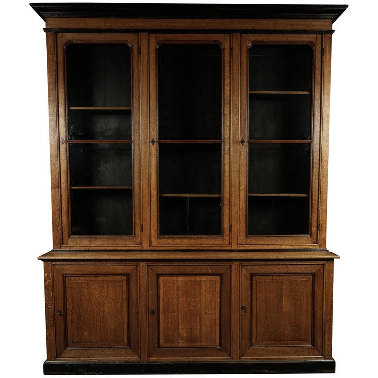 Large Oak Bookcase from France, circa 1880 at 1stdibs