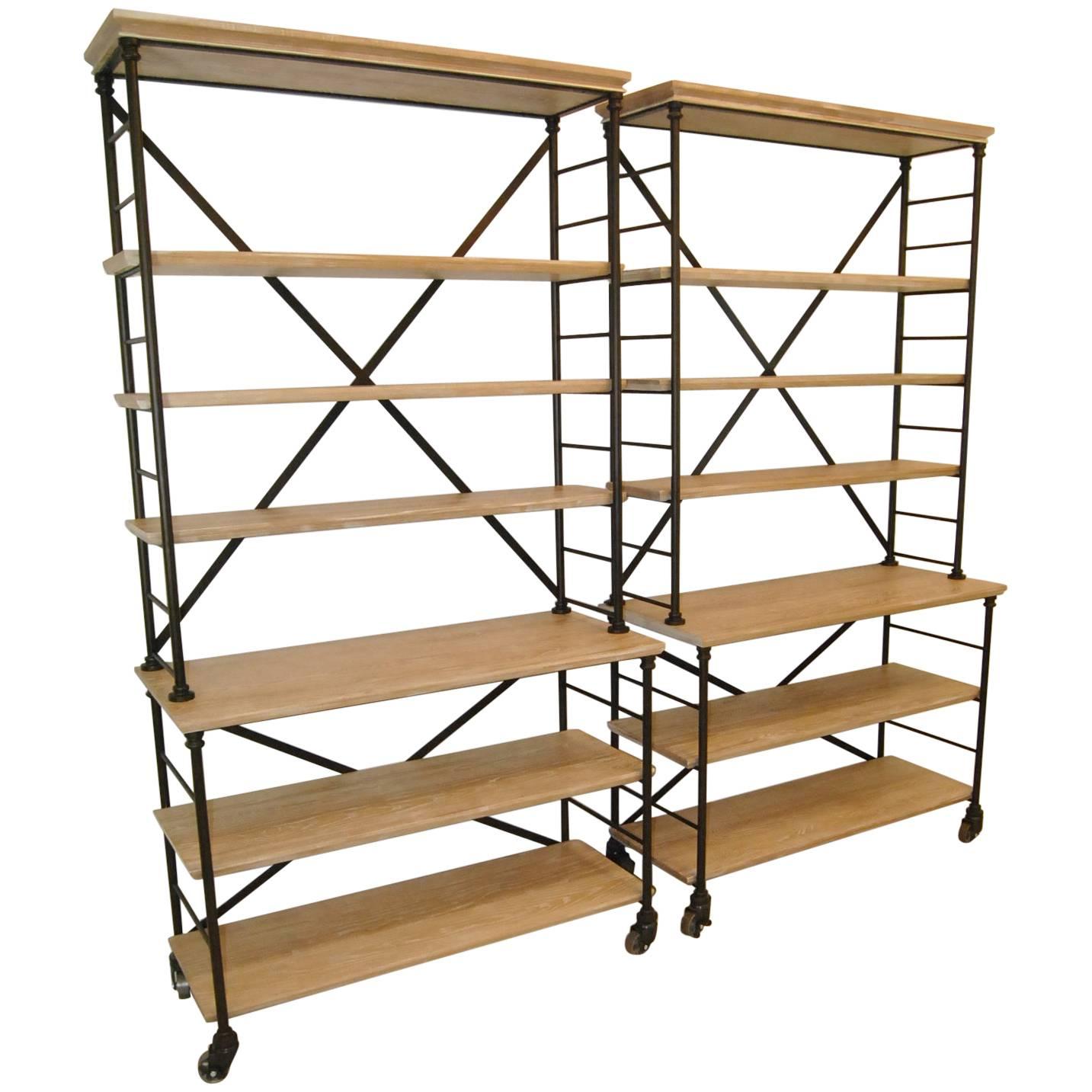 Hickory Chair Furniture Prado Industrial Bookcase Etagere by Suzanne Kasler