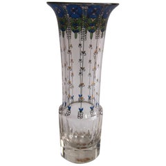 Art Deco Fachschule Haida Ortel Enamel Vase