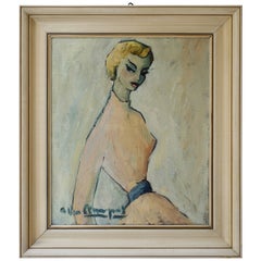 Painting of a Woman by a Van Leemput