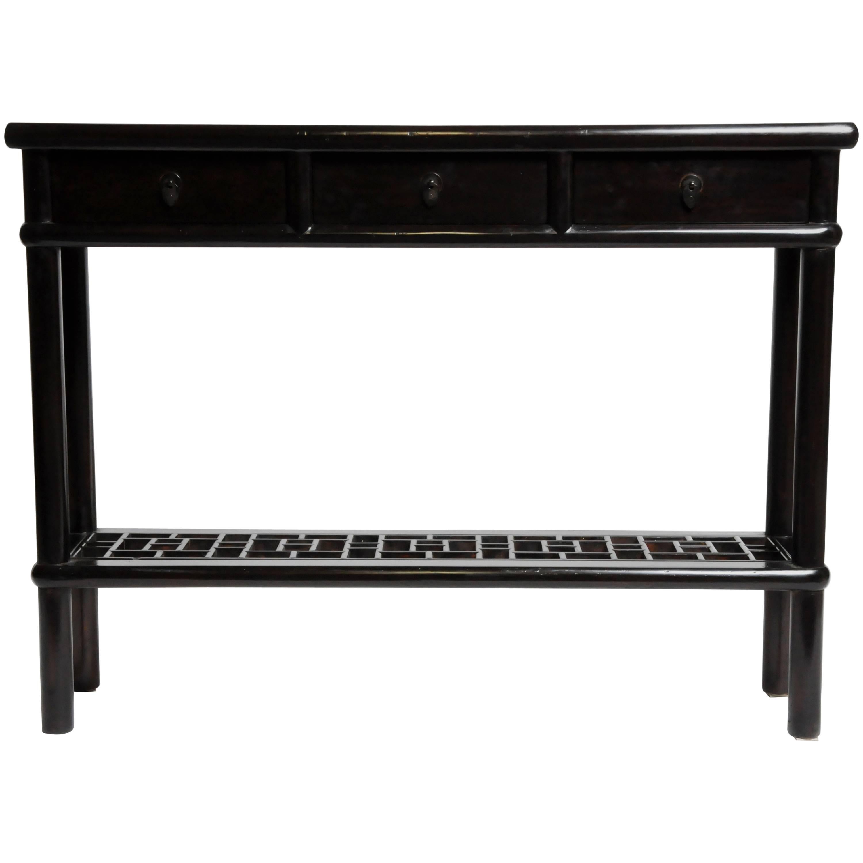 Chinese Console Table with Three Drawers