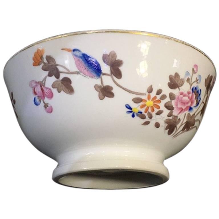 Swansea Porcelain Bowl, Kingfisher Pattern, circa 1820 For Sale