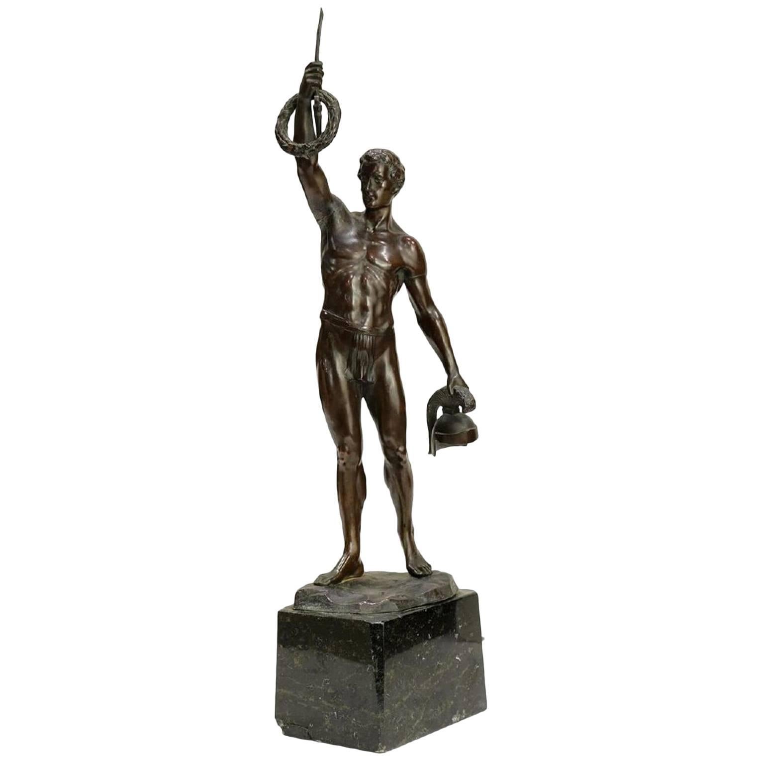 "To the Victor" Bronze by Hans Keck For Sale