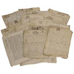 Collection of 20 French, 17th-18th Century Manuscripts