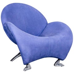 Used Leolux Papageno Modern Blue One-Seater Couch or Armchair 