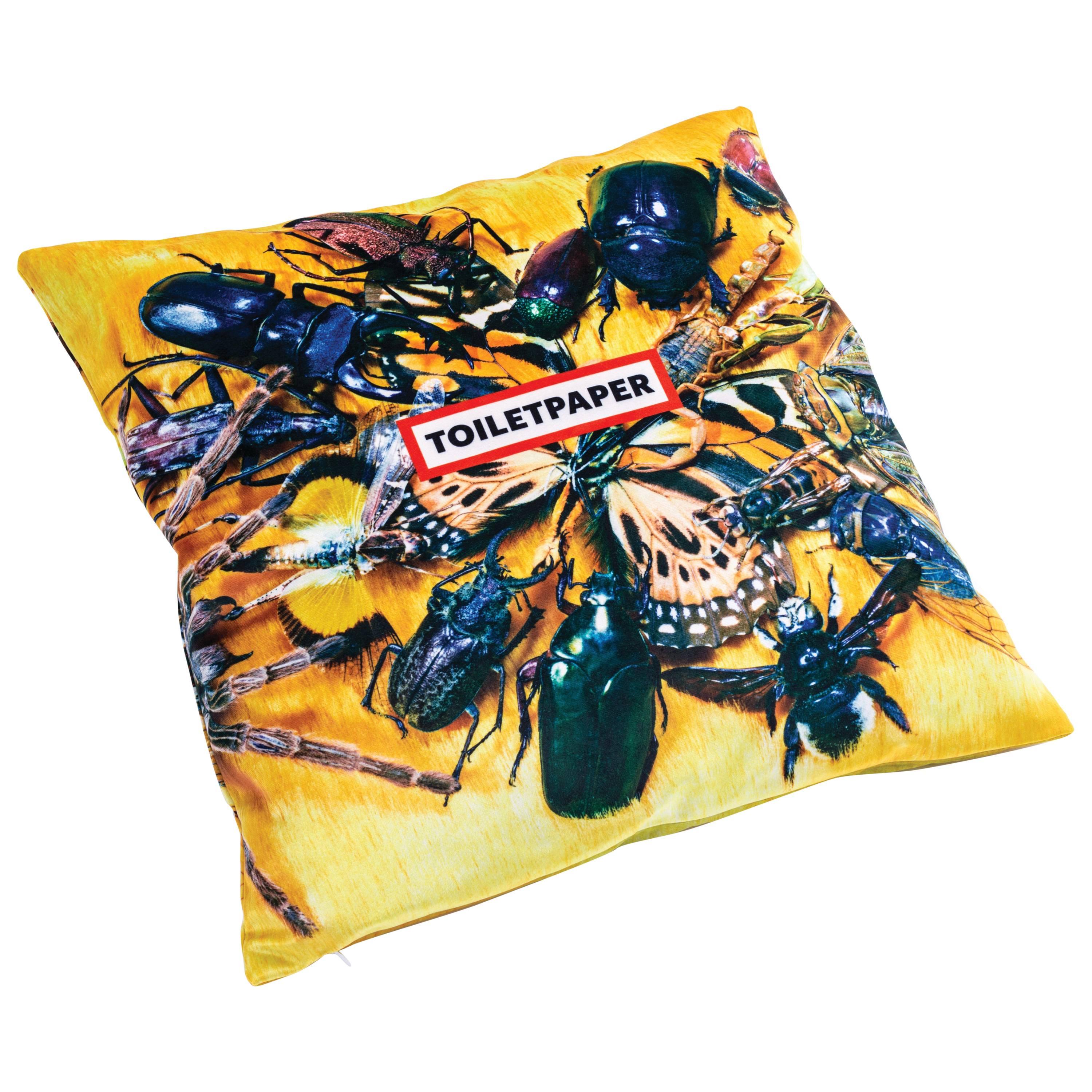 Seletti Polyester Cushion by "Toiletpaper", Insects