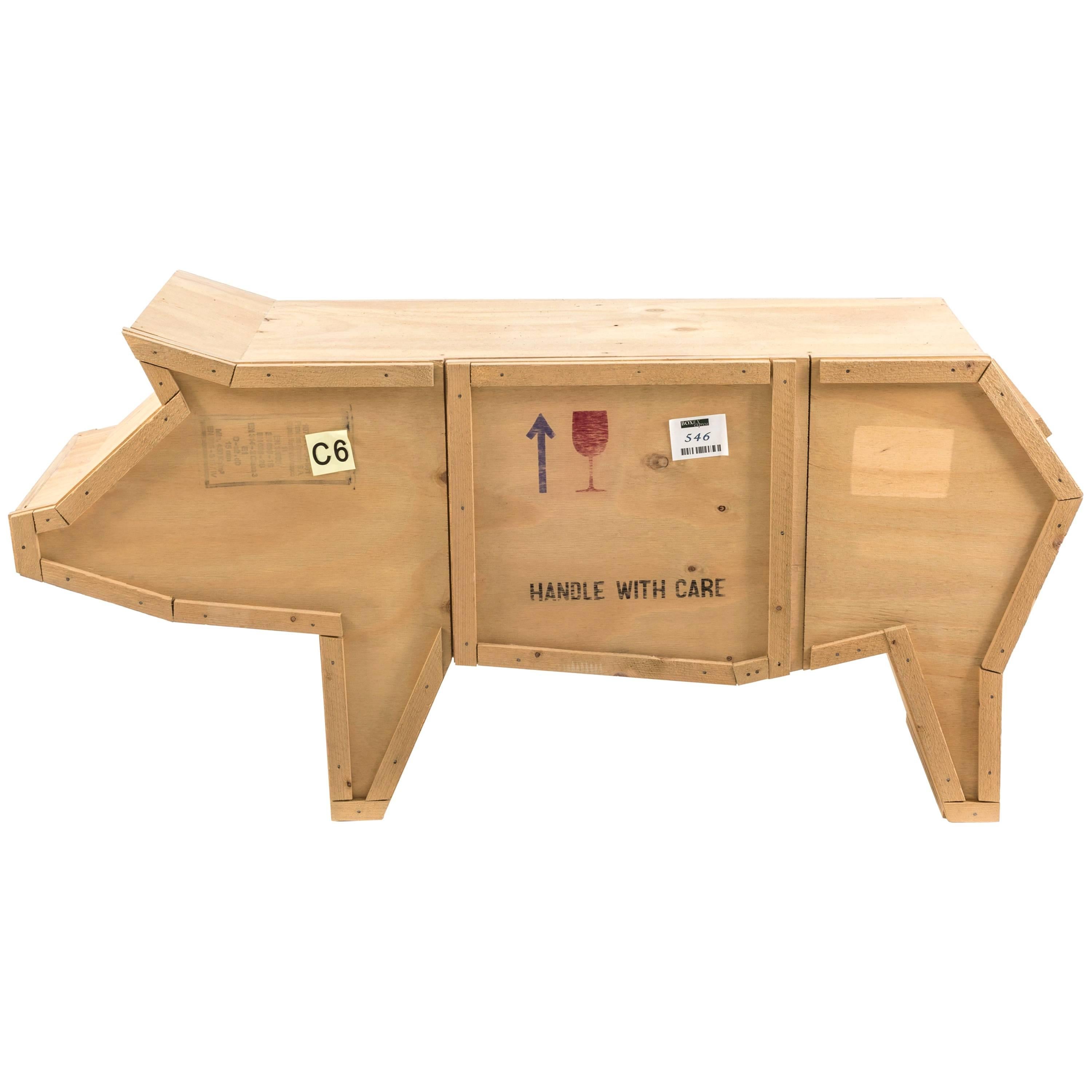 Seletti "Sending Animals" Wooden Credenza, Pig