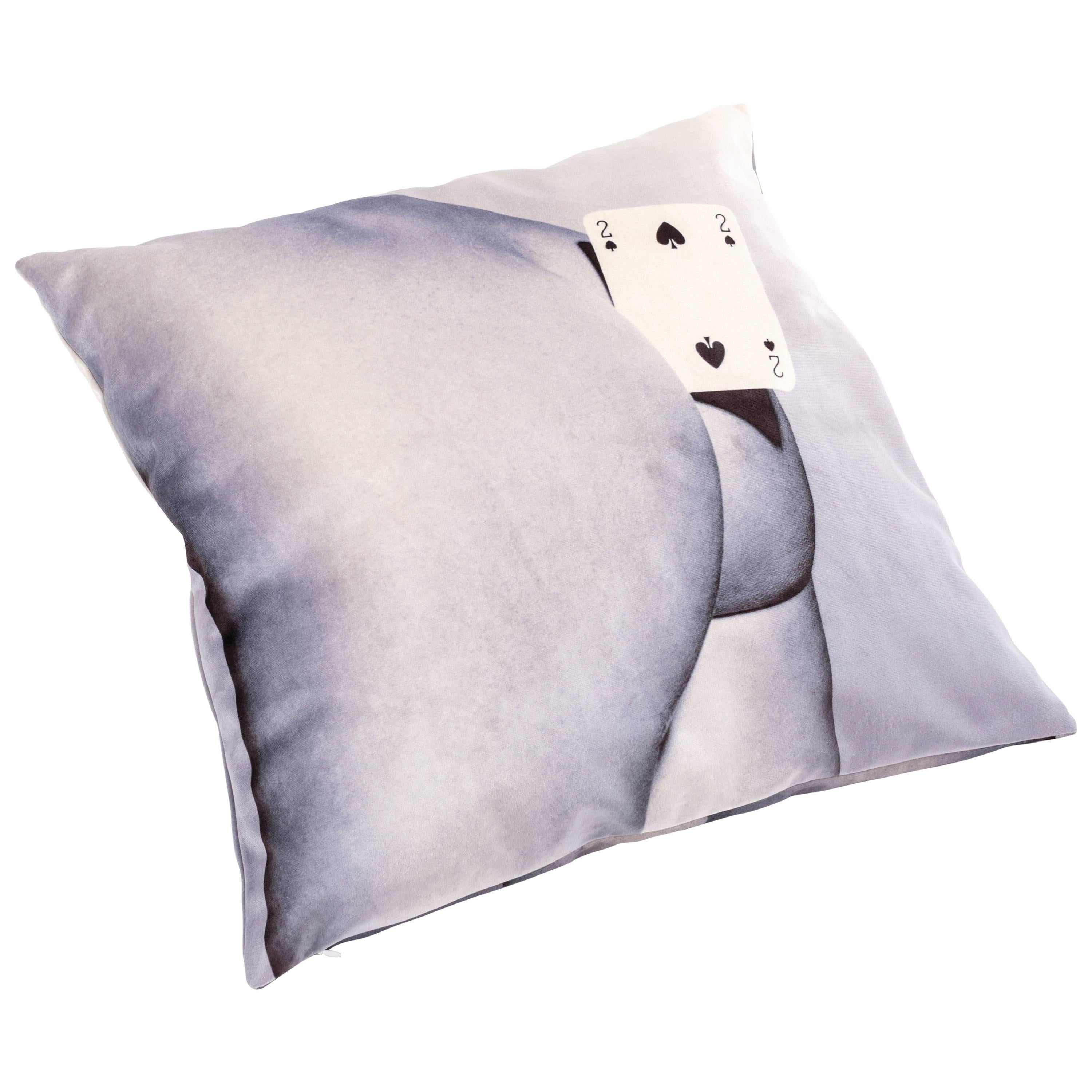 Seletti Polyester Cushion by "Toiletpaper", Two of Spade For Sale