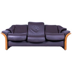 Used Ekornes Stressless Sofa Brown Leather Three-Seater