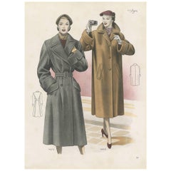 Retro Fashion Print 'Pl. 14315' published in Ladies Styles, 1952