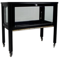 20th Century Black Art Deco Trolley, Completely Restored