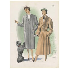 Retro Fashion Print 'Pl.14205' Published in Ladies Styles, 1951
