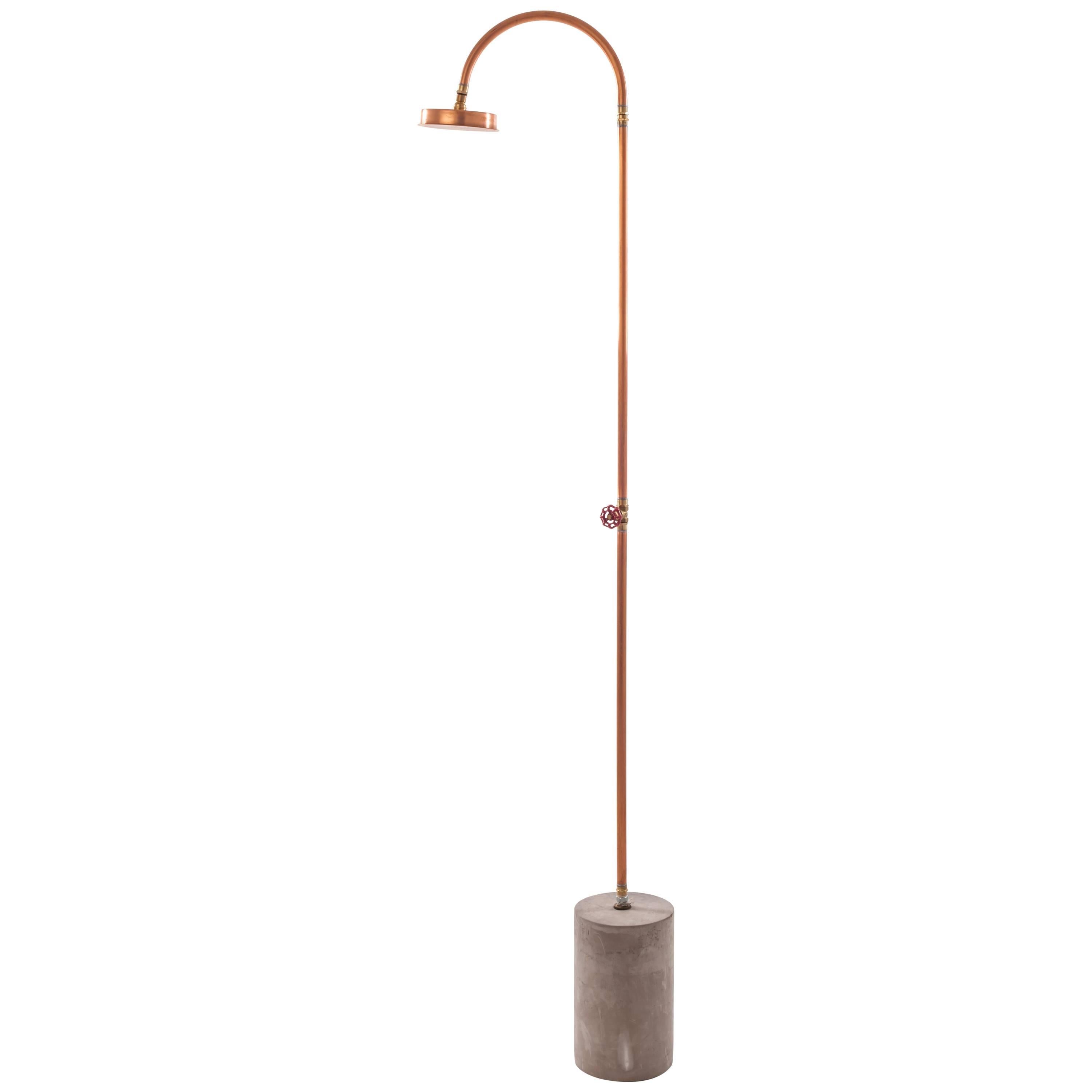 Seletti "Aquart Lux" Shower and Base in Copper and Concrete For Sale