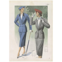 Impresión de moda vintage 'Pl. 14209' Publicado en Ladies Styles, 1951