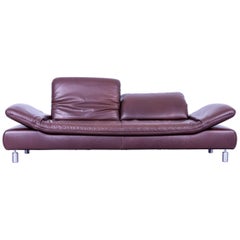 Koinor Rivoli Designer Leather Sofa Brown Three-Seater Couch