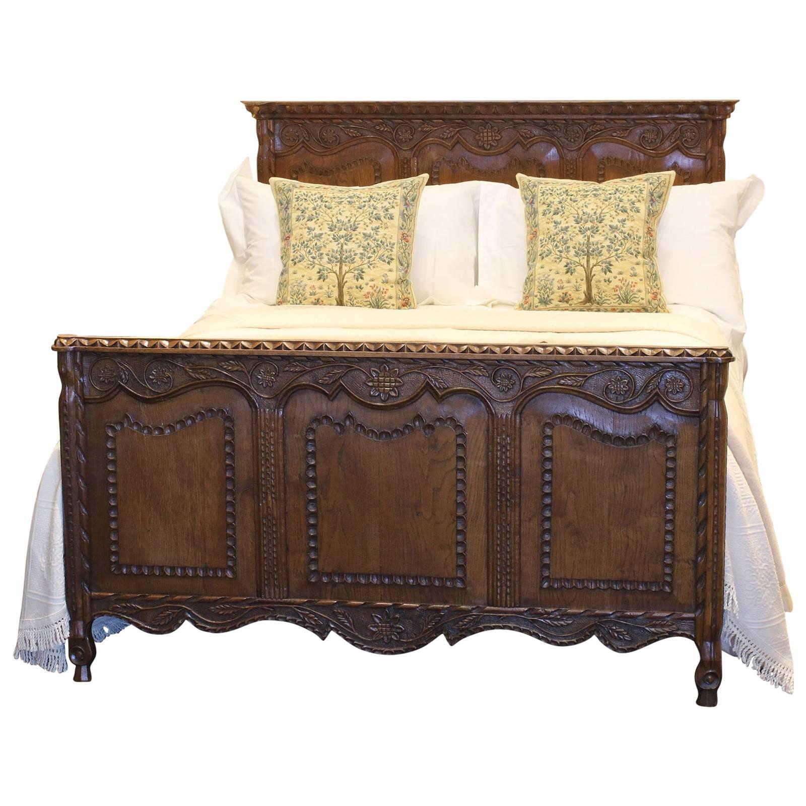 Oak Panelled Bed - WD23