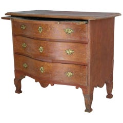 Rococo Commode with Sliding Writing Shelf, Origin: Stockholm, Sweden, Circa 1760