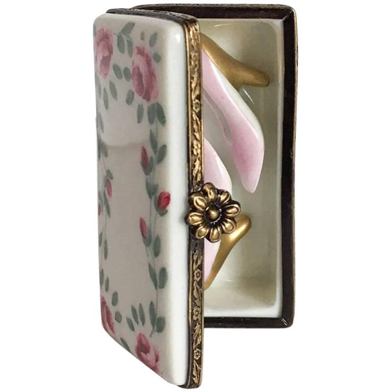 Limoges Rose Box with Pink High Heels