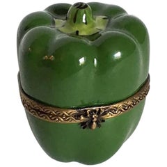 Limoges Green Bell Pepper Box