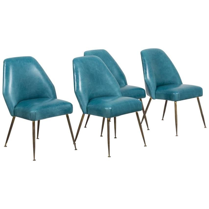 Set of Four Chairs Carlo Pagani Campanula Chairs for Arflex, 1952