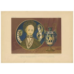 Pl. 3 Used Print of Italian Earthenware by Bedford, circa 1857