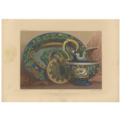 Pl. 11 Used Print of Palissy Ware by Bedford, circa 1857
